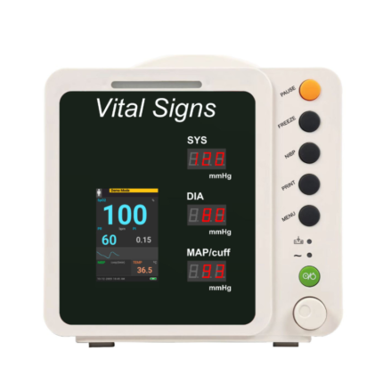 Medical monitor displaying vital signs